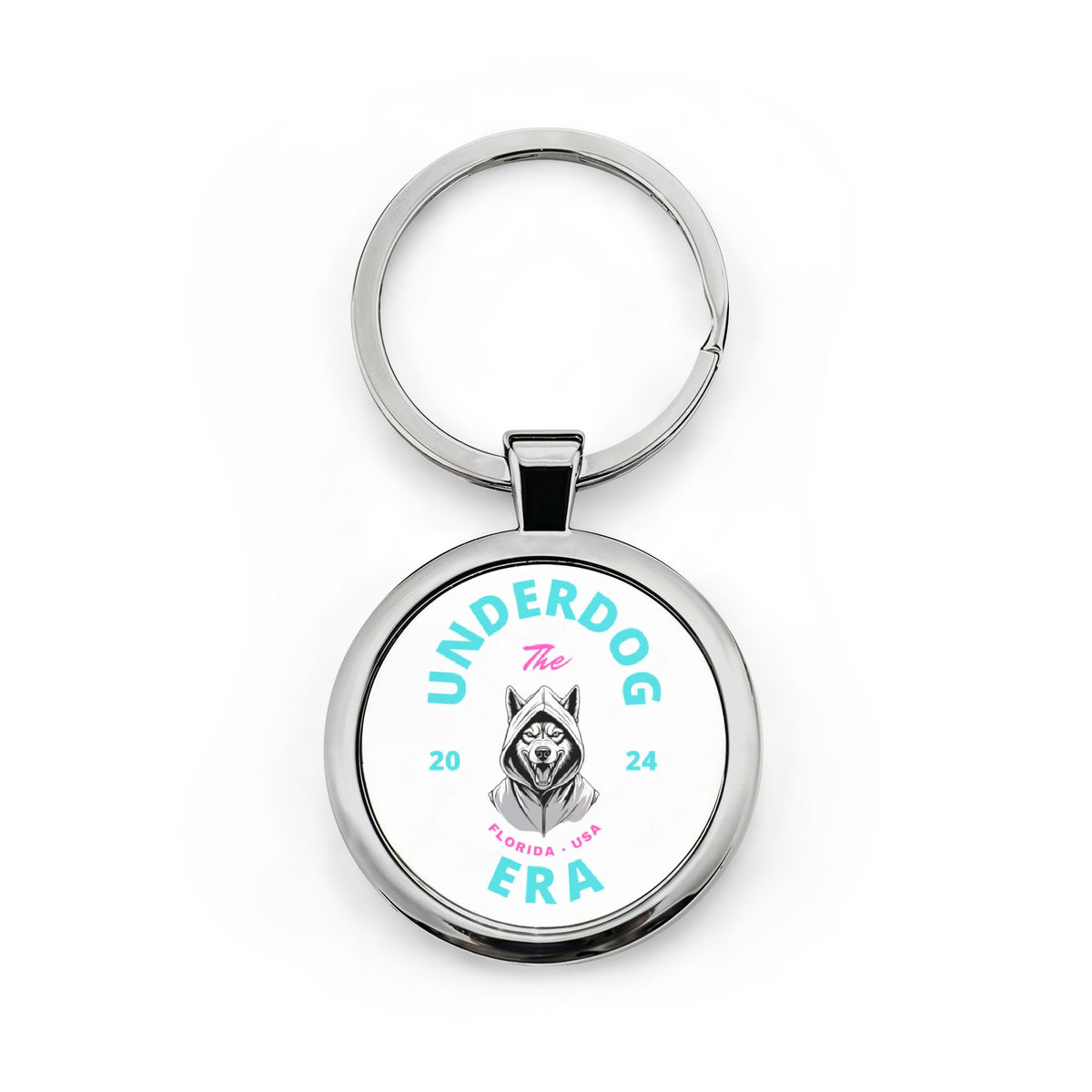 Round Stainless Steel Keychain